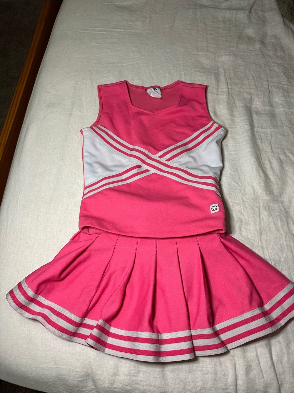 Hot Pink Cheer Uniform - Adult Small Pleated Skirt & Adult Medium Shell